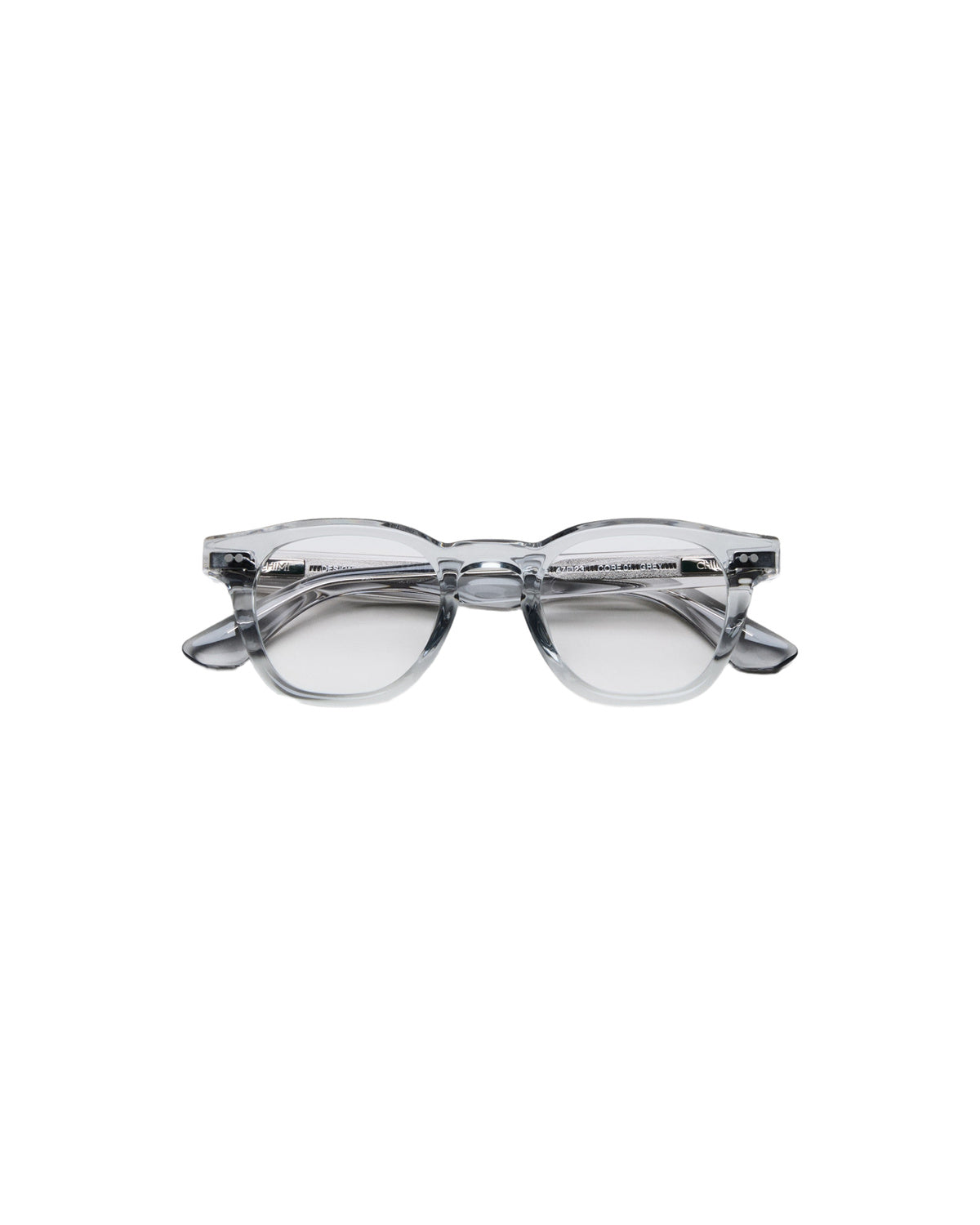 Front view of CHIMI 01 Core Grey Clear Eyeglasses