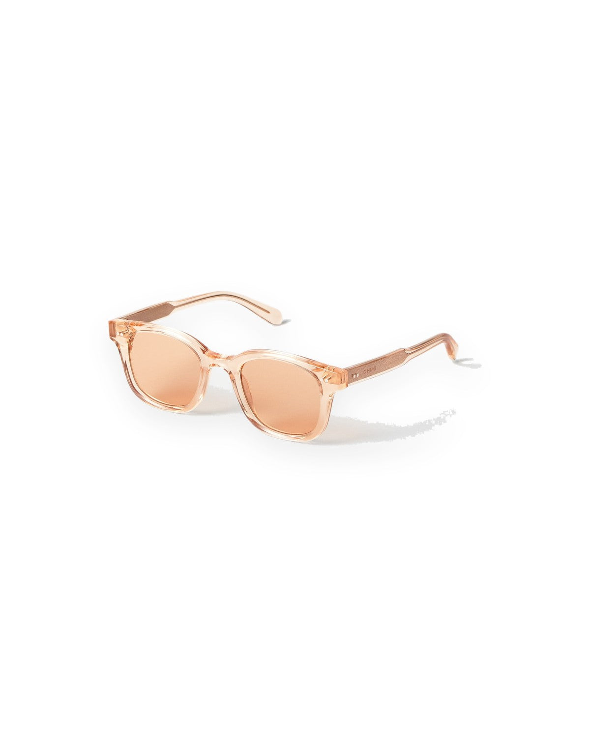 Angle view of CHIMI 02 Light Orange sunglasses.