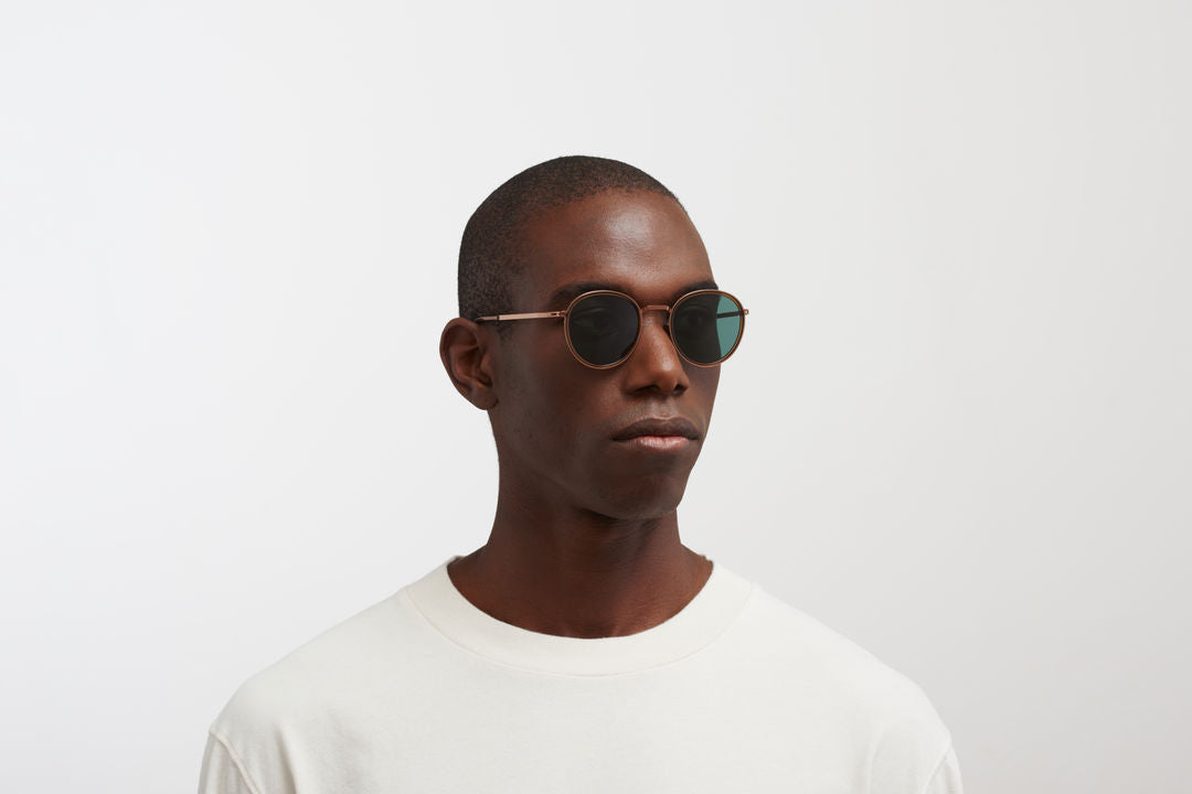 MYKITA TUVA A40 Shiny Copper/Topaz / Dark Green Solid
