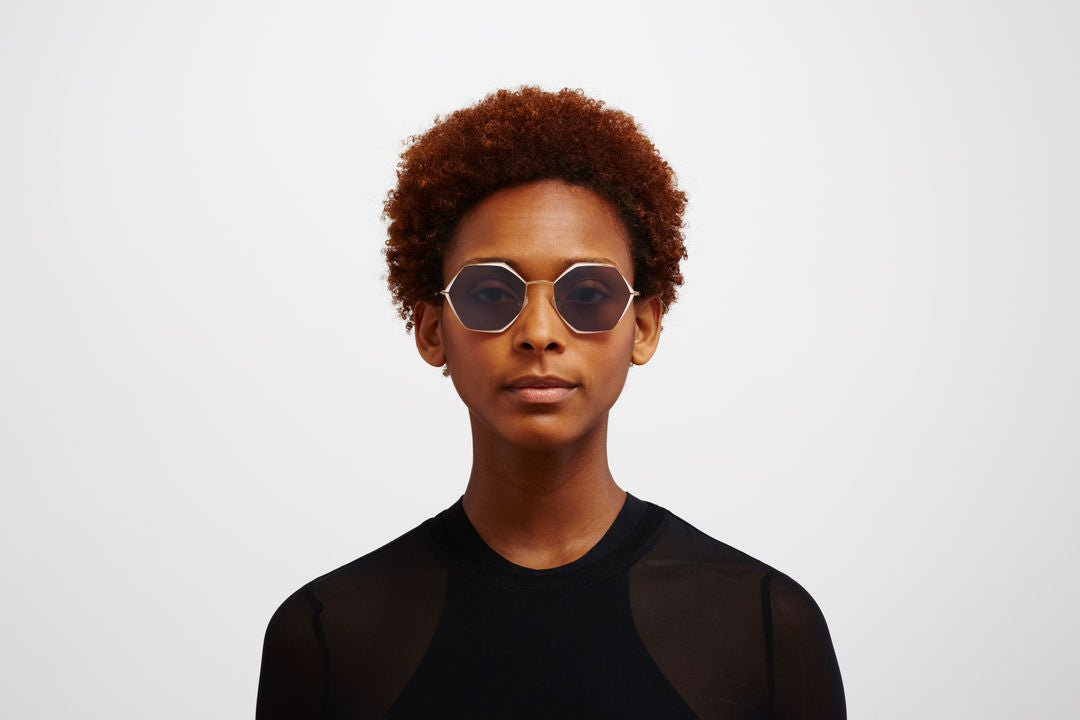 MYKITA ALESSIA Champagne Gold/Aurore / Dark Purple Flash