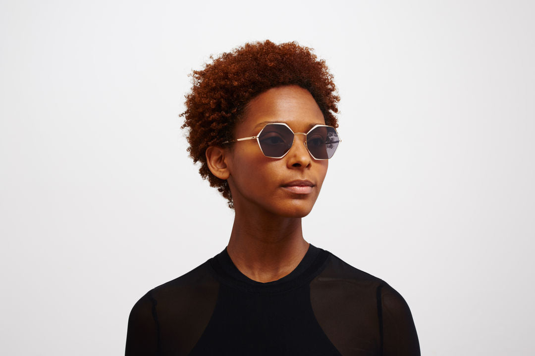 MYKITA ALESSIA Champagne Gold/Aurore / Dark Purple Flash