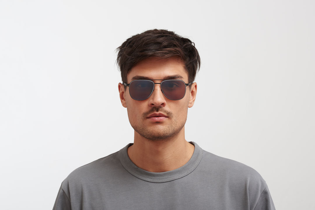MYKITA CALEB Black/White / PolPro Hi-Con BrownSilverFlash