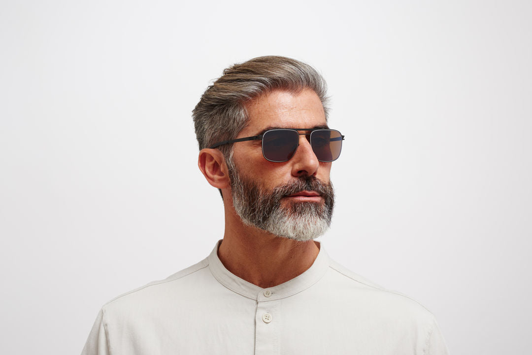 MYKITA ELI Black/White / PolPro Hi-Con BrownSilverFlash