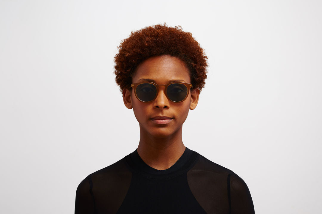 MYKITA LAHTI C99 Brown Dark Brown/Glossy Go / Polarized Pro Green 15