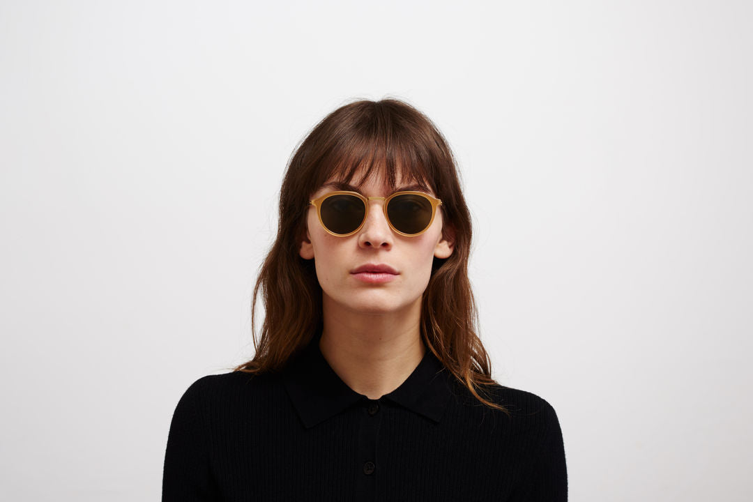 MYKITA PAULSON A56 Glossy Gold/Brown Dark Bro / Raw Green Solid