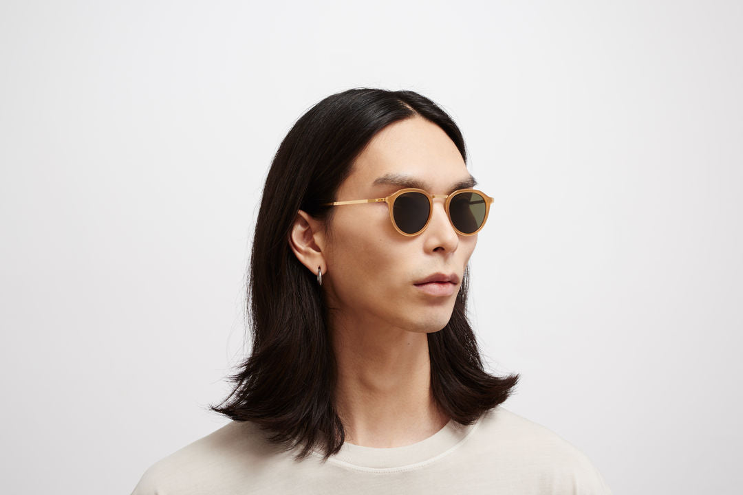 MYKITA PAULSON A56 Glossy Gold/Brown Dark Bro / Raw Green Solid