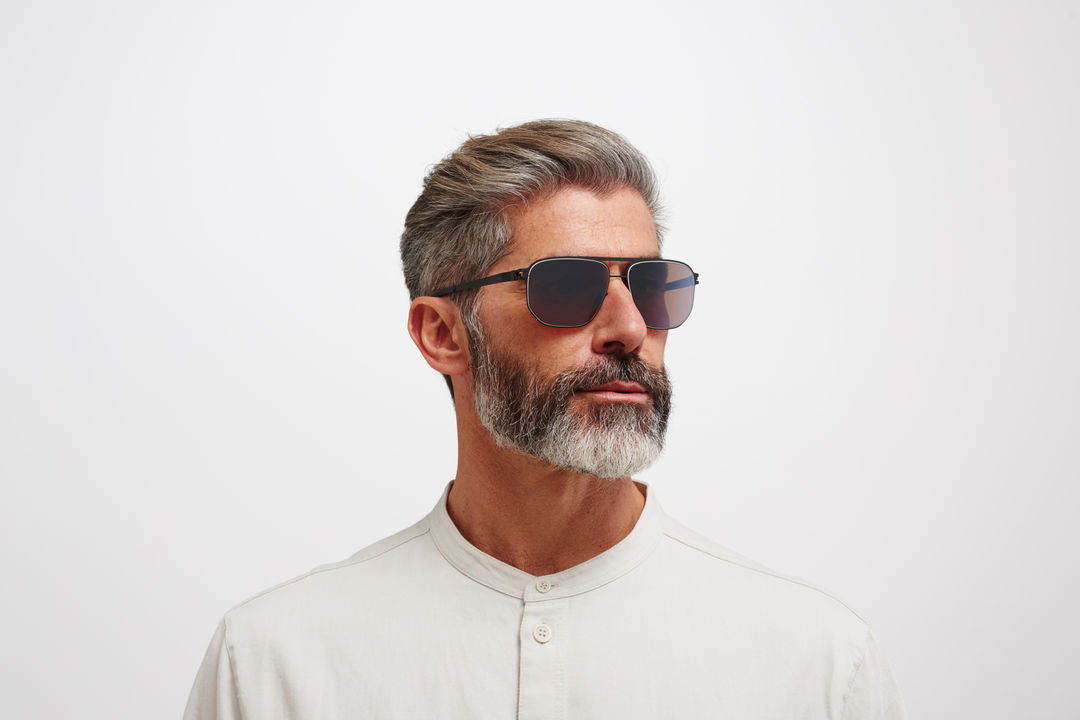 MYKITA PERRY Black/White / PolPro Hi-Con BrownSilverFlash