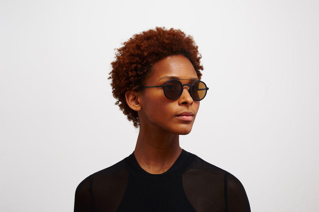 MYKITA HEMLOCK MH6 Pitch Black/Black / Polarized Pro Amber Brown