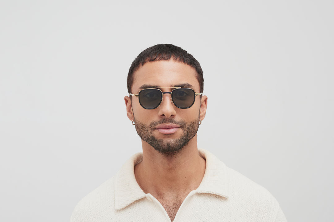 MYKITA ALDER MH7 Pitch Black/Glossy Gold / Polarized Pro Green 15