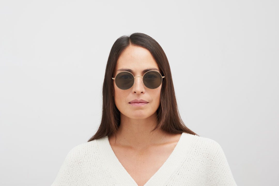 MYKITA LALE Champagne Gold/Black / Raw Green Solid