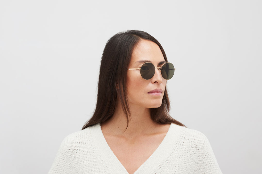 MYKITA LALE Champagne Gold/Black / Raw Green Solid