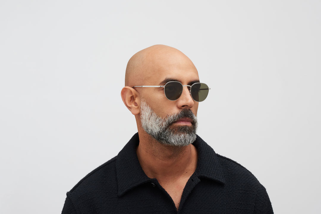 MYKITA TALVI Silver/Black / Raw Green Solid