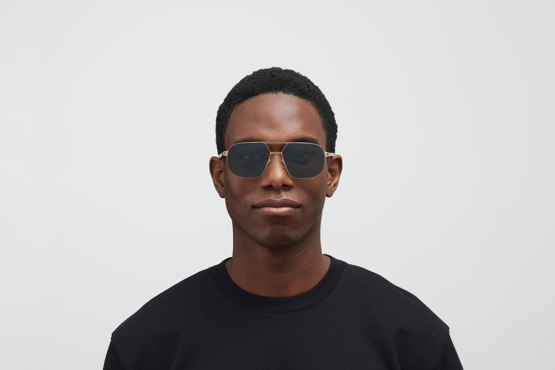 MYKITA ANGUS Champagne Gold/Black / Polarized Pro Green 15