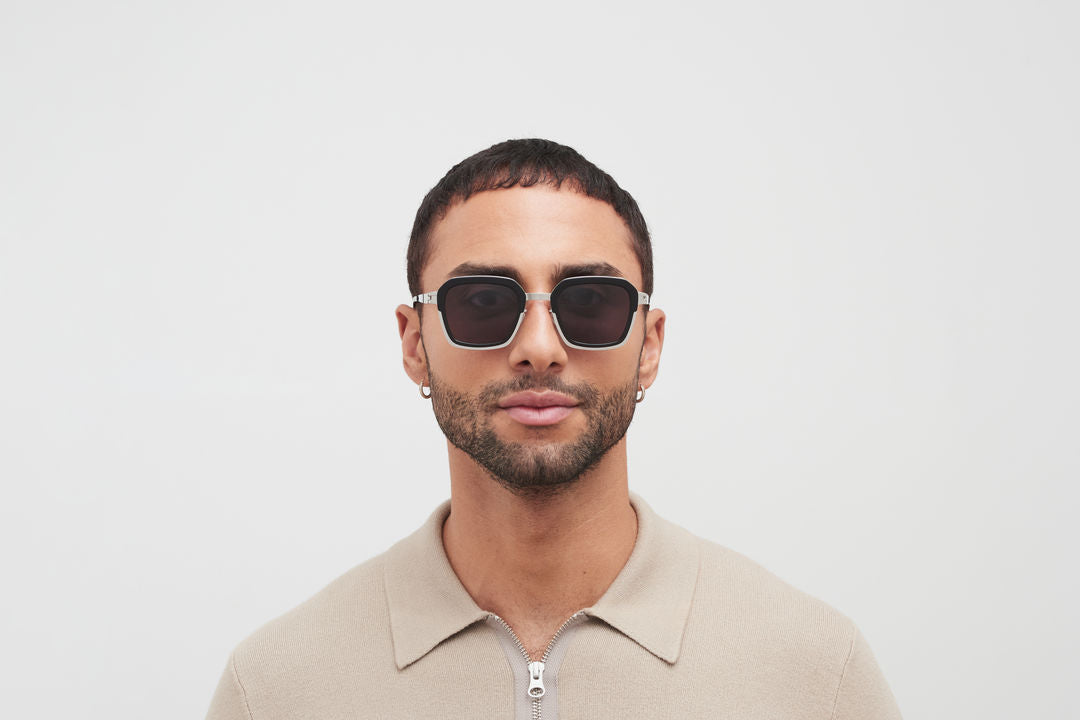 MYKITA MISTY A81 Shiny Silver/Black / Cool Grey Solid