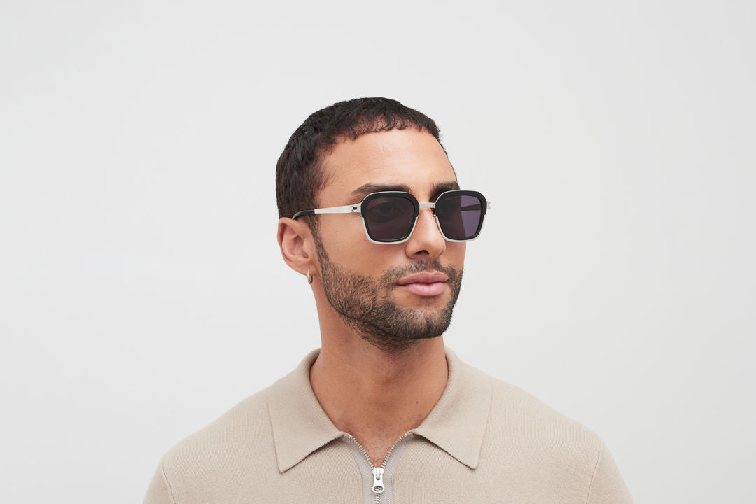 MYKITA MISTY A81 Shiny Silver/Black / Cool Grey Solid