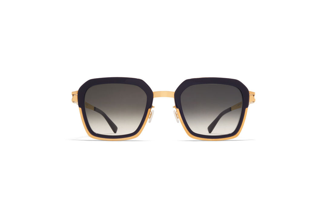 MYKITA MISTY A76-Glossy Gold/Milky Indigo / Raw Black Gradient