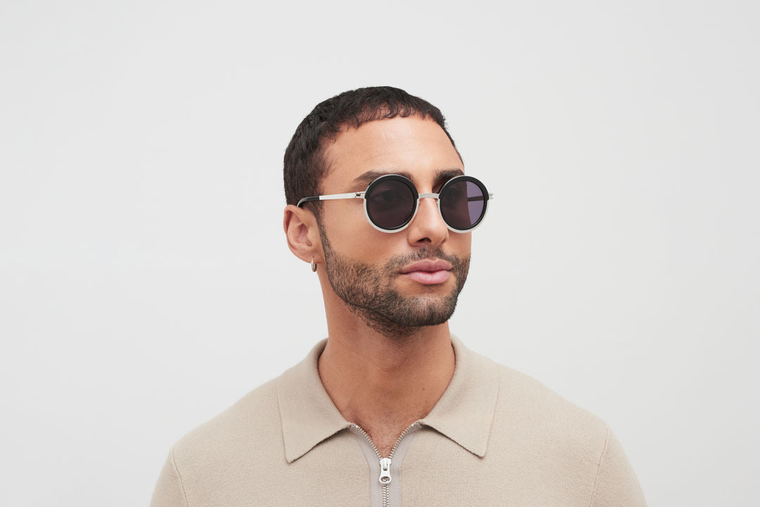 MYKITA PHILLYS A81 Shiny Silver/Black / Cool Grey Solid