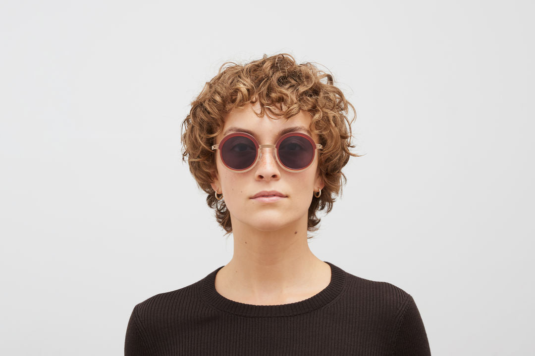 MYKITA PHILLYS A82 Champagne Gold/Milky Peach / Cool Grey Solid