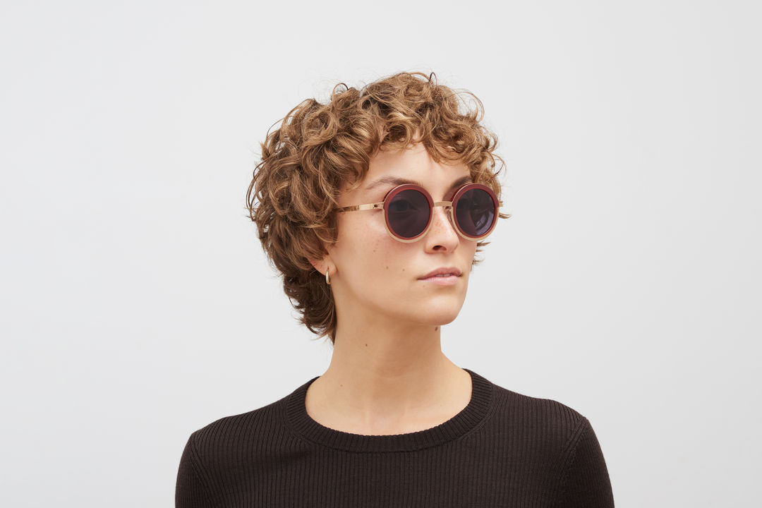 MYKITA PHILLYS A82 Champagne Gold/Milky Peach / Cool Grey Solid