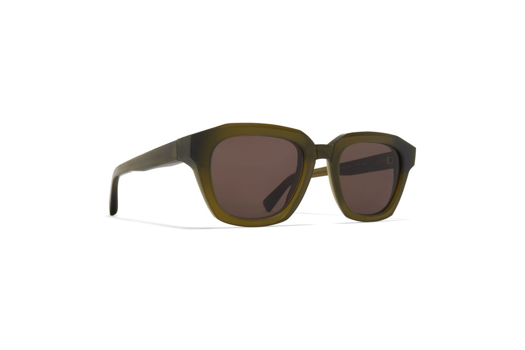MYKITA KIENE Chilled Raw Peridot/Silver / Brown Solid
