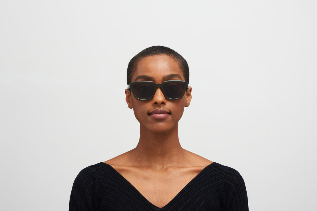 MYKITA KIENE Chilled Raw Peridot/Silver / Brown Solid