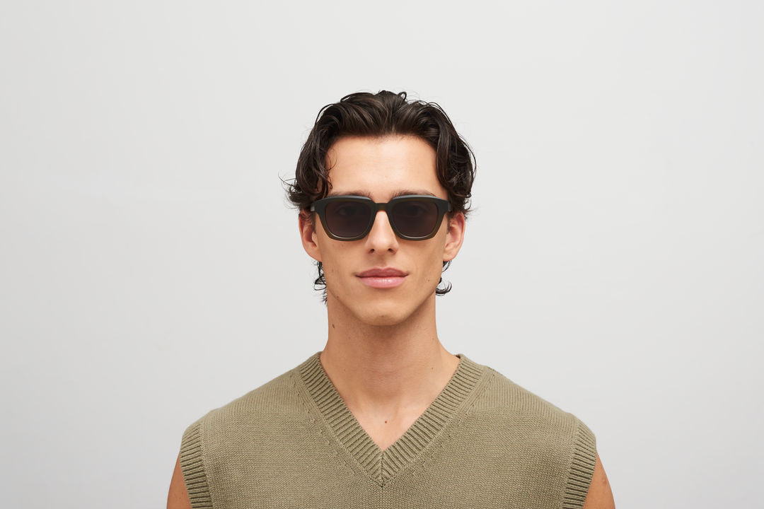 MYKITA KIENE Chilled Raw Peridot/Silver / Brown Solid