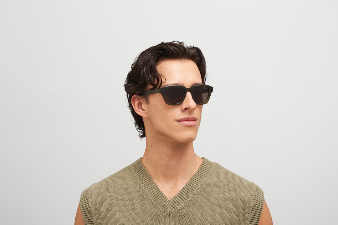 MYKITA KIENE Chilled Raw Peridot/Silver / Brown Solid