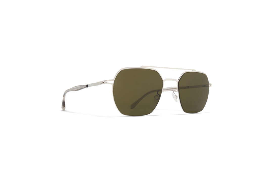 MYKITA ARLO Shiny Silver / Raw Green Solid