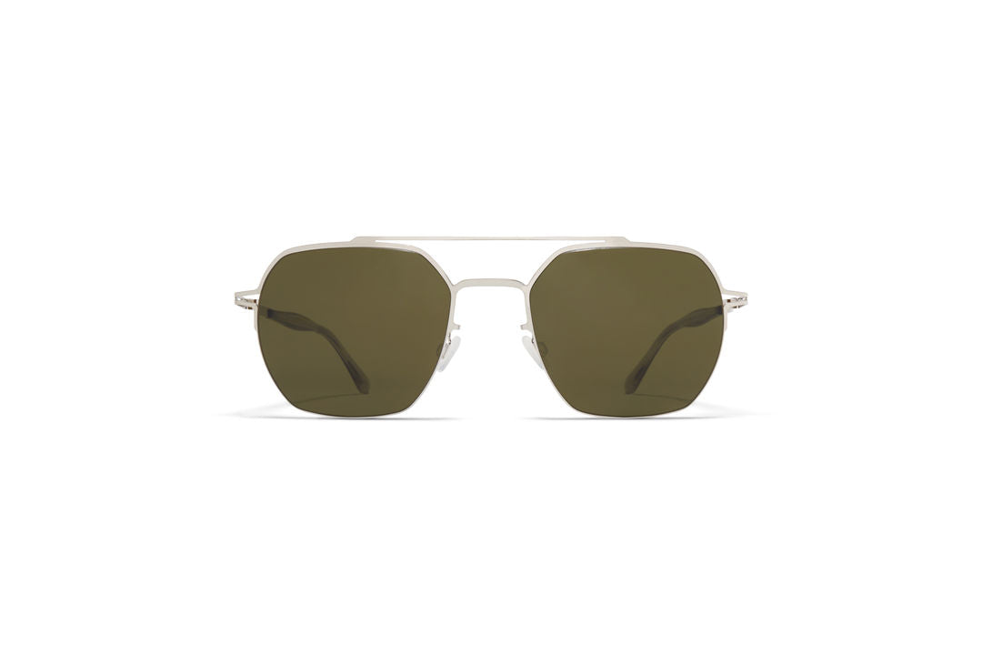 MYKITA ARLO Shiny Silver / Raw Green Solid