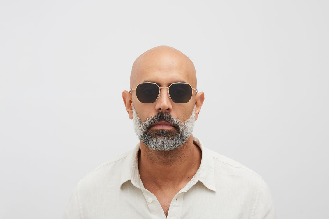 MYKITA ARLO Champagne Gold / Dark Grey Solid