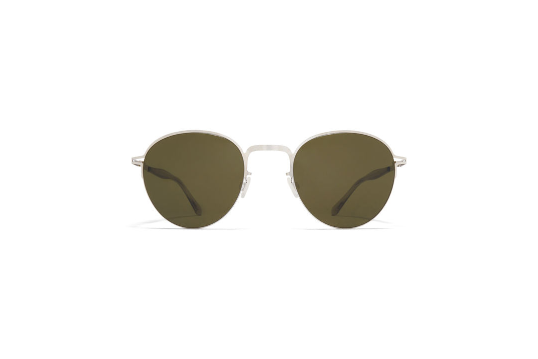 MYKITA TATE Shiny Silver / Raw Green Solid