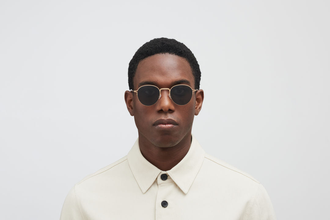 MYKITA TATE Champagne Gold / Dark Grey Solid