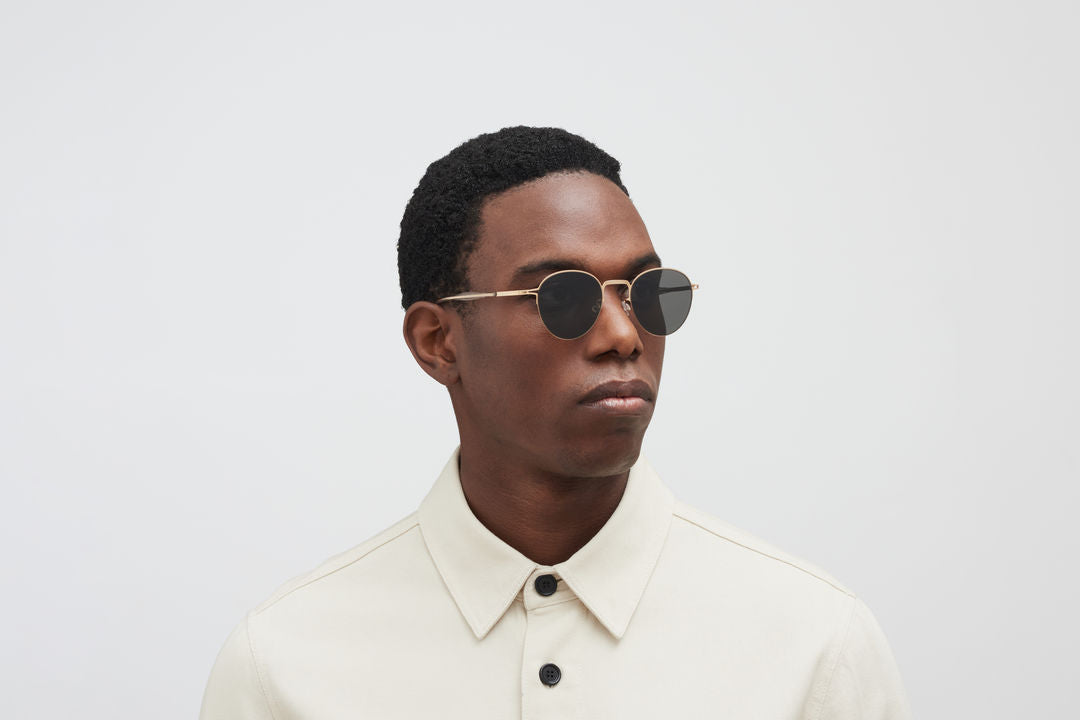 MYKITA TATE Champagne Gold / Dark Grey Solid