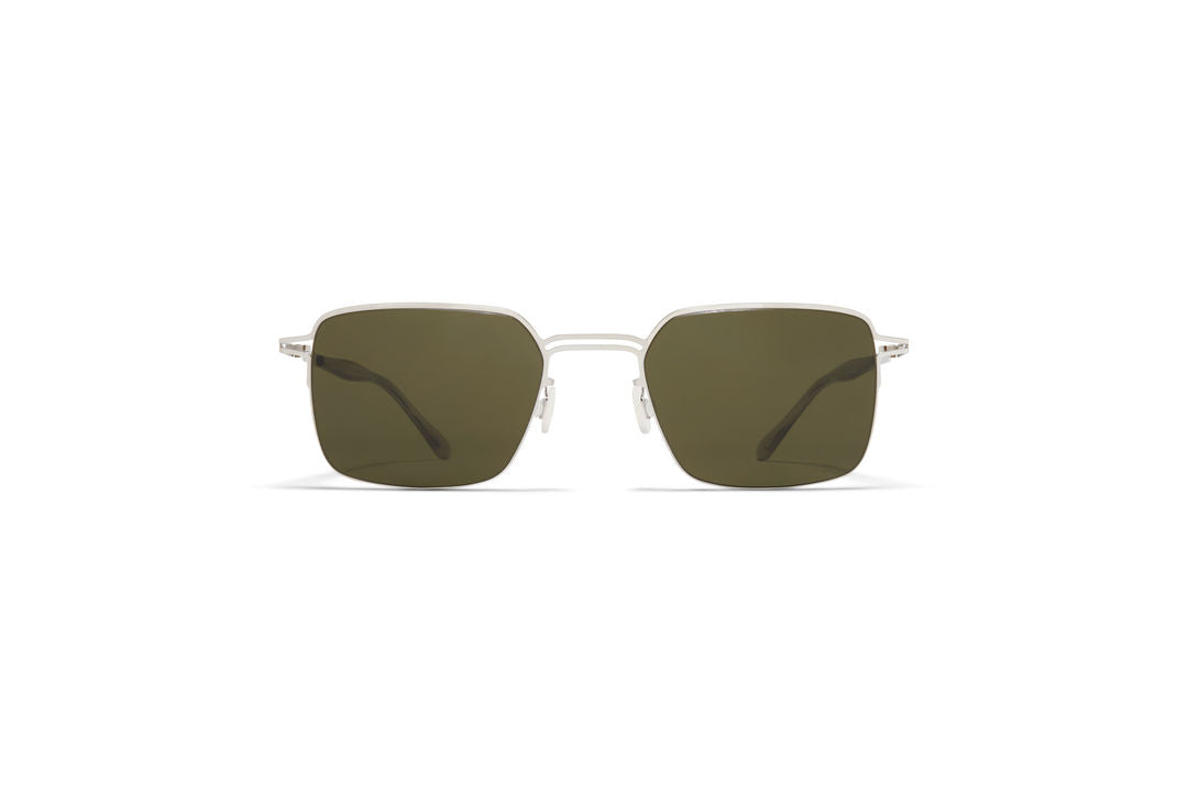 MYKITA ALCOTT Shiny Silver / Raw Green Solid
