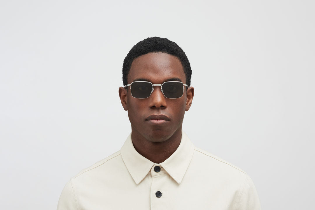 MYKITA ALCOTT Shiny Silver / Raw Green Solid