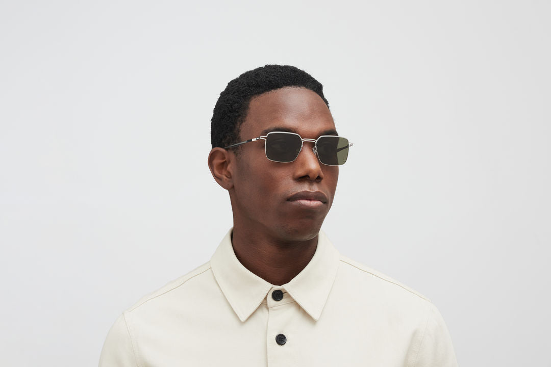 MYKITA ALCOTT Shiny Silver / Raw Green Solid