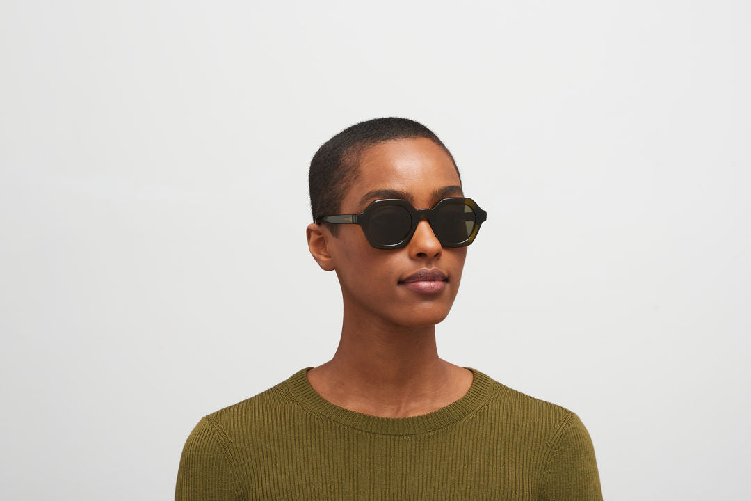 MYKITA TESHI C158 Peridot/Shiny Silver / Raw Green Solid