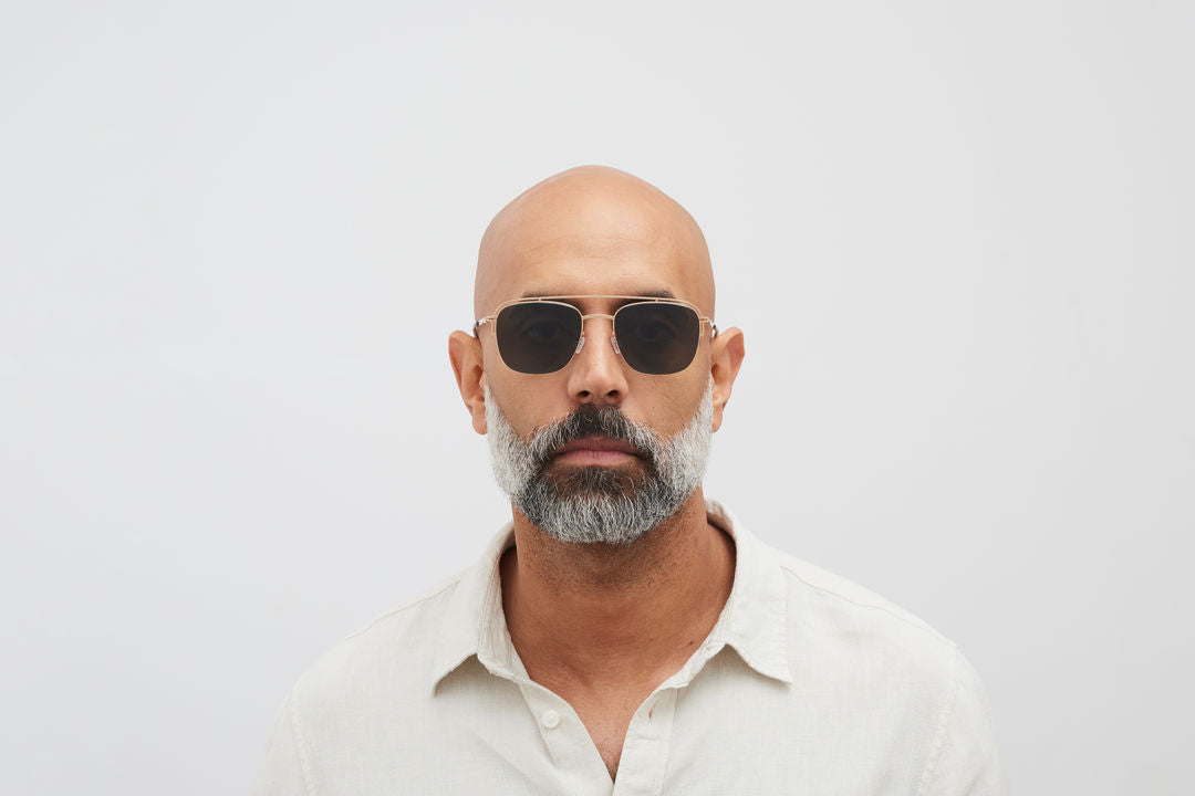 MYKITA NOR Champagne Gold / Dark Grey Solid