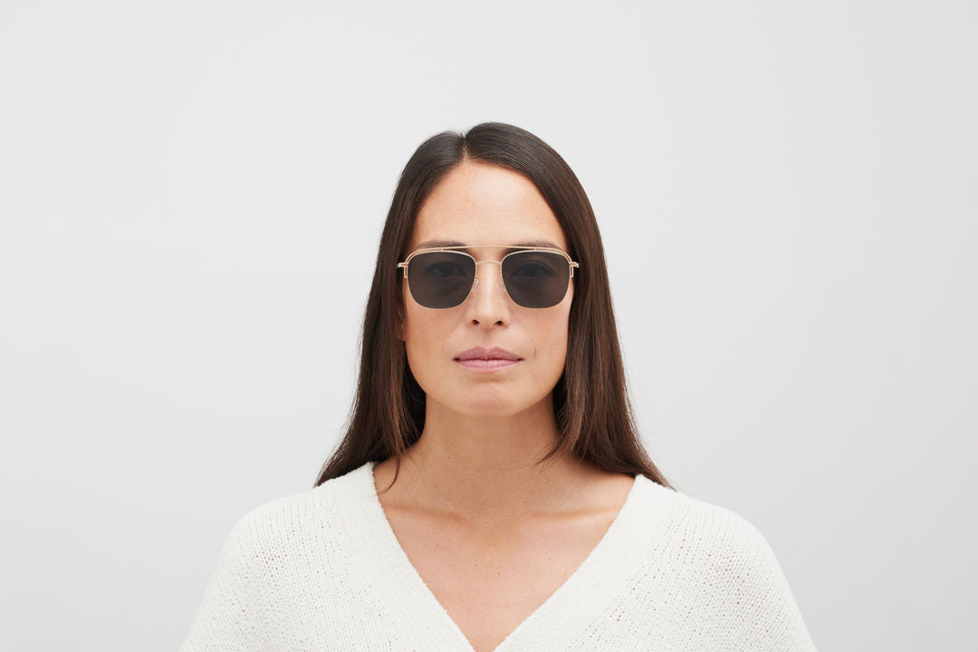 MYKITA NOR Champagne Gold / Dark Grey Solid