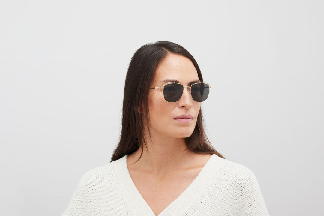 MYKITA NOR Champagne Gold / Dark Grey Solid