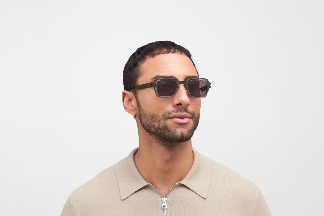 MYKITA LENNON A77 Black/Clear Ash / Brown Solid