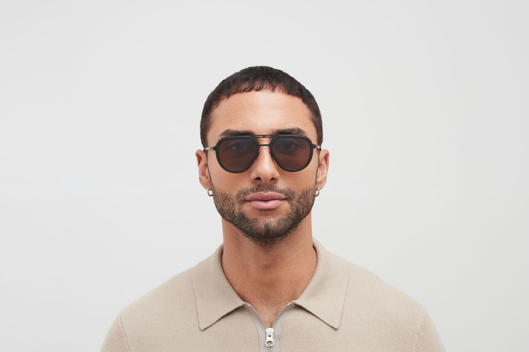 MYKITA CYPRESS MH6 Pitch Black/Black / Polarized Pro Amber Brown