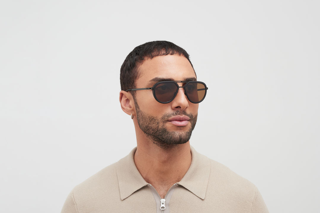 MYKITA CYPRESS MH6 Pitch Black/Black / Polarized Pro Amber Brown