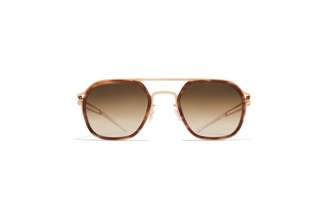 MYKITA LEELAND A80 Champagne Gold/Galapagos / Raw Brown Gradient