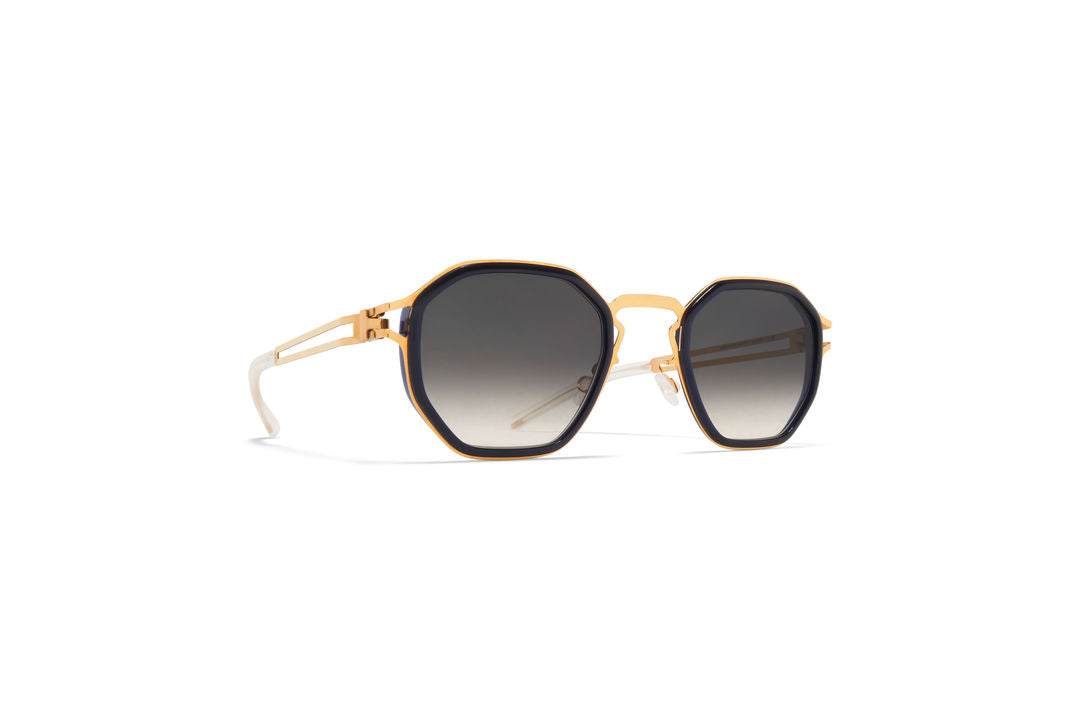 MYKITA GIA A76-Glossy Gold/Milky Indigo / Raw Black Gradient