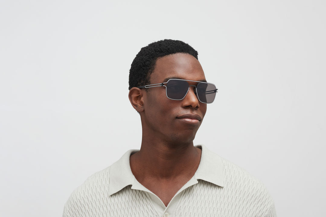 MYKITA RIKU Black/White / Polarized Pro Hi-Con Grey