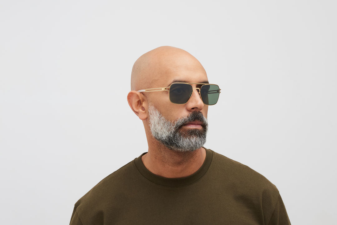 MYKITA RIKU Gold/Black / Polarized Pro Green 15