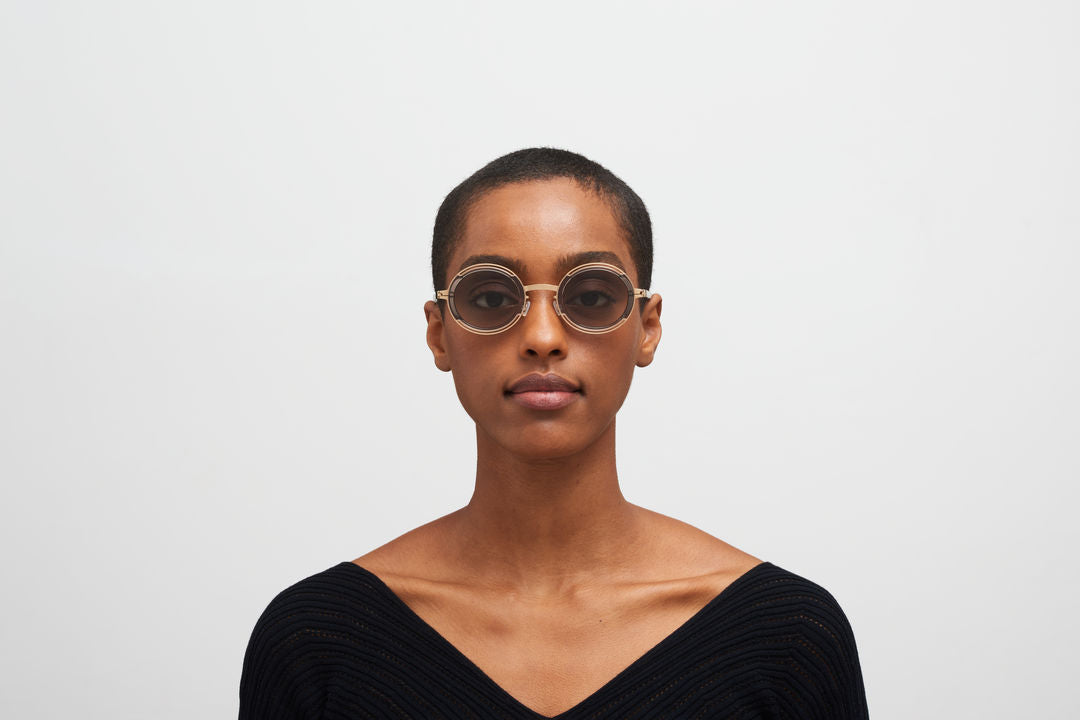 MYKITA PEARL A83-Champagne Gold/Clear Ash / Original Grey Gradient