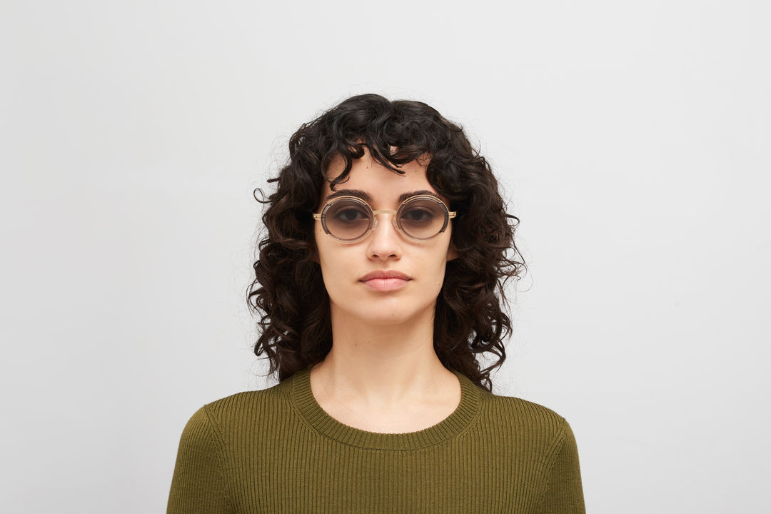 MYKITA PEARL A83-Champagne Gold/Clear Ash / Original Grey Gradient
