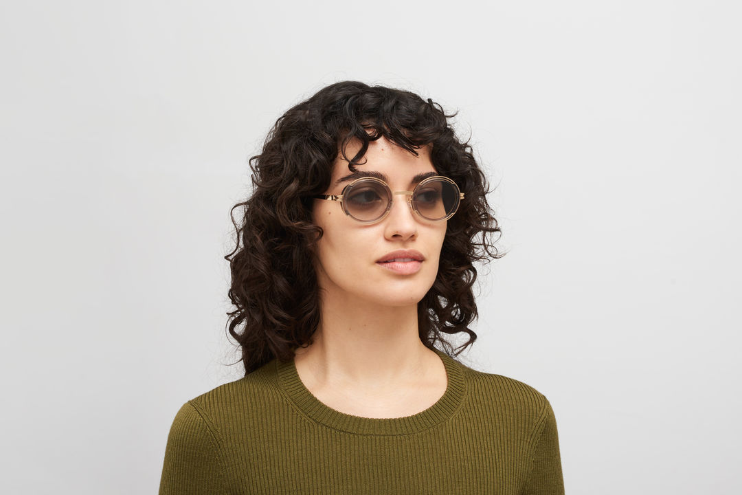 MYKITA PEARL A83-Champagne Gold/Clear Ash / Original Grey Gradient